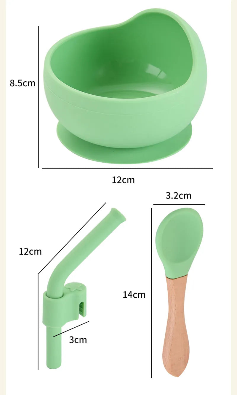 Silicone Baby Feeding Bowl with Spoon